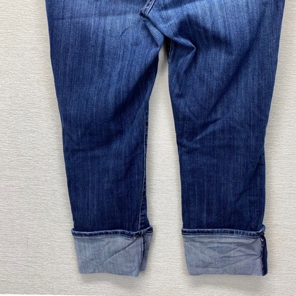 KUT from the Kloth Jeans Womens Size 10 Cuffed Cropped Straight Leg Dark Wash - Picture 5 of 14